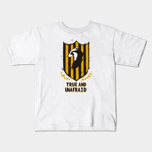 True and Unafraid - Badger - Shield- Fantasy Kids T-Shirt